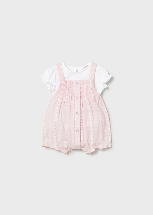 Mayoral 1638 pink Dungaree Set SS26 pre order