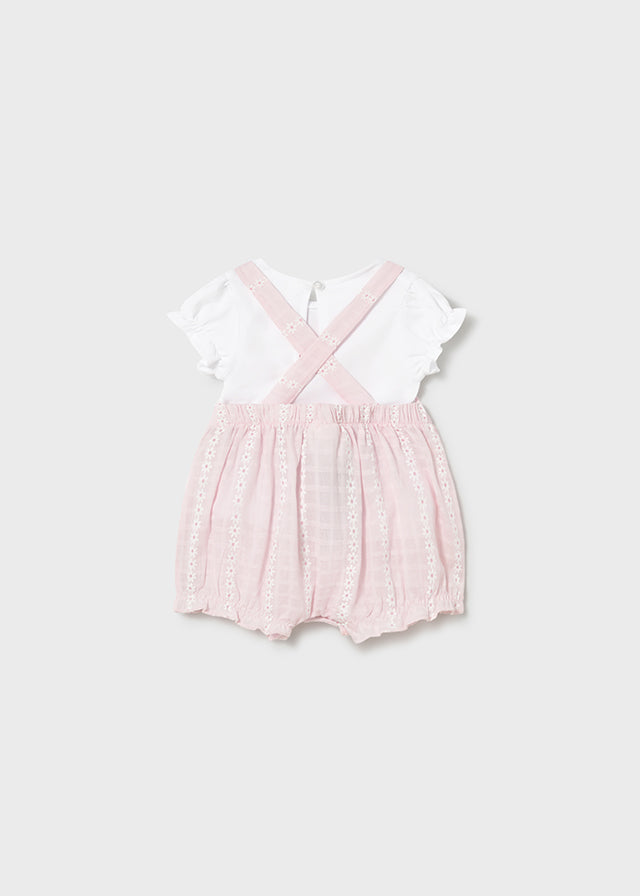 Mayoral 1638 pink Dungaree Set SS26 pre order