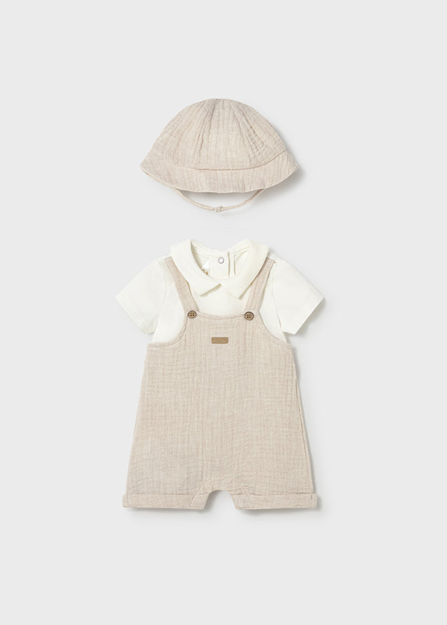 Mayoral 1651 Beige Set with hat SS26 pre order