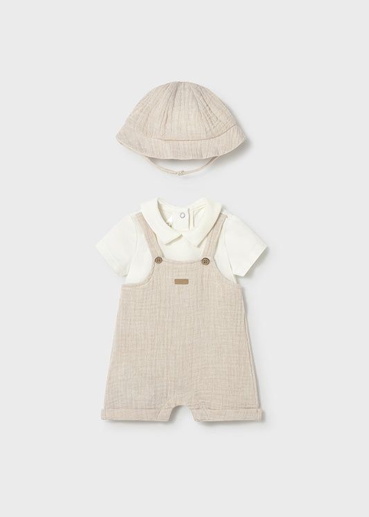 Mayoral 1651 Beige Set with hat SS26 pre order