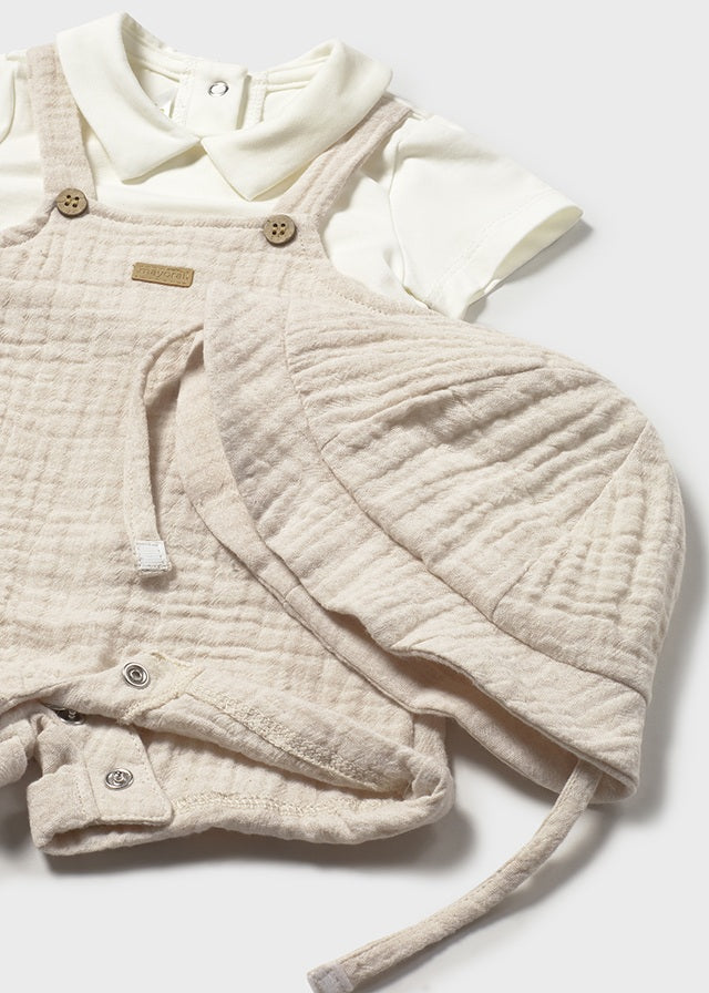 Mayoral 1651 Beige Set with hat SS26 pre order