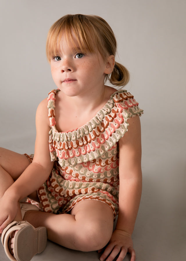 Mayoral 3225 Tangerine Short Set SS26