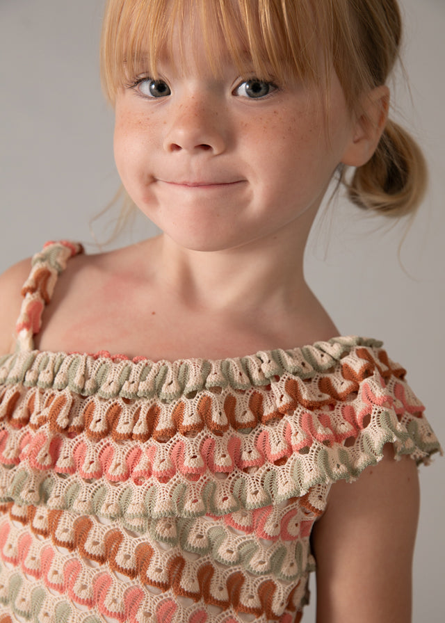 Mayoral 3225 Tangerine Short Set SS26