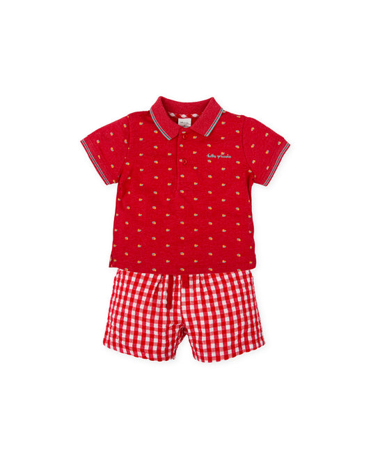 PRE ORDER Tutto piccolo 2712 Red  short set