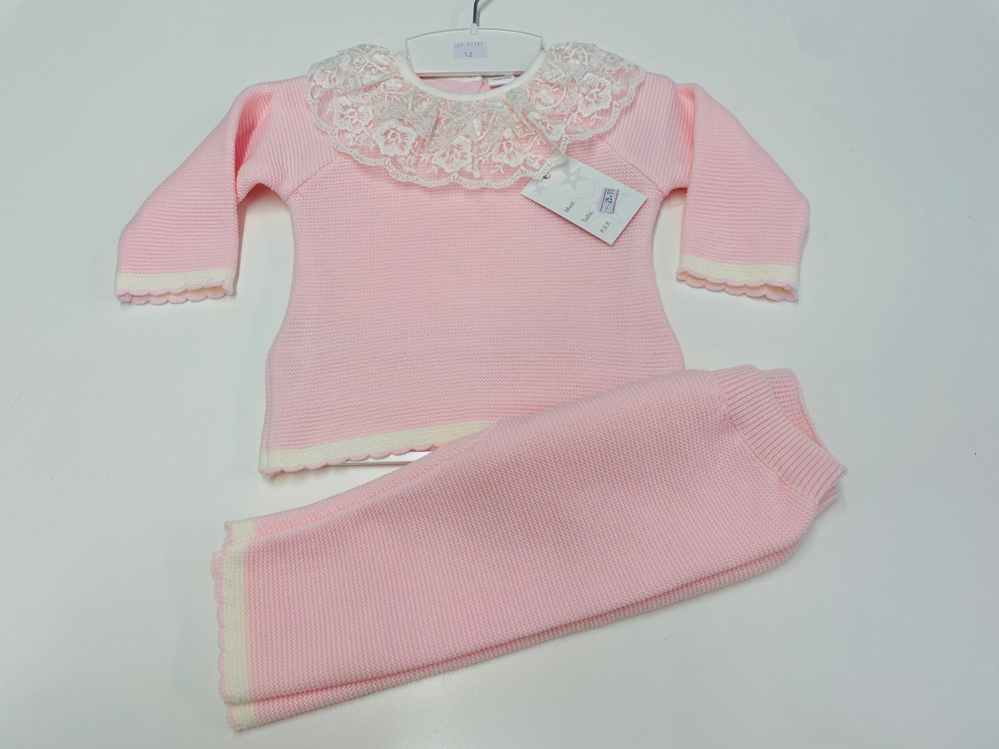 Adorable Pink Knit Trouser set C9111