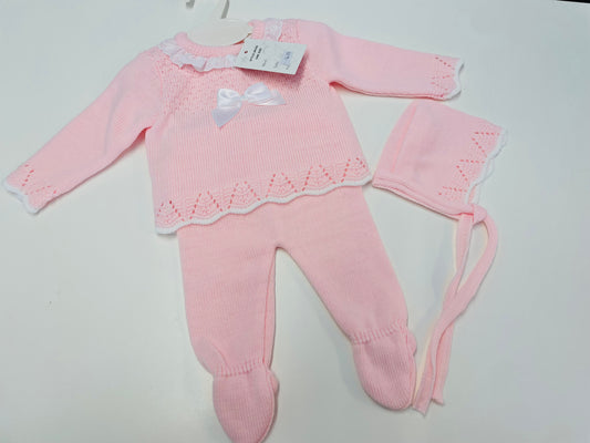 Adorable 3pc pink Knit set 26/230