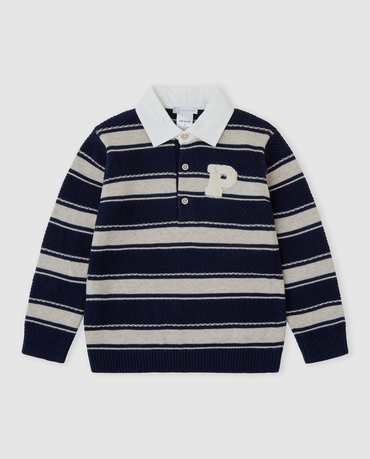 Tutto Piccolo 3605 Navy Polo Top AW26