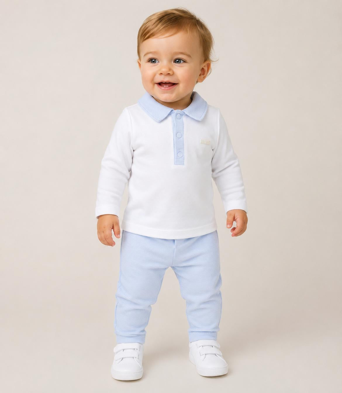 BluesBaby 3236 Blue Polo Set AW26