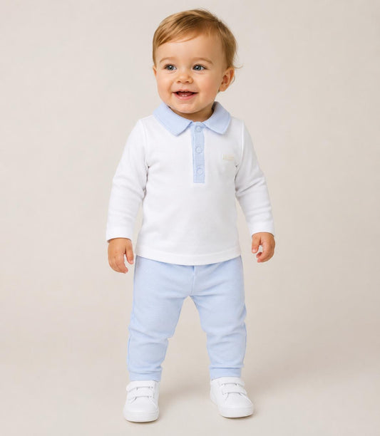 BluesBaby 3236 Blue Polo Set AW26