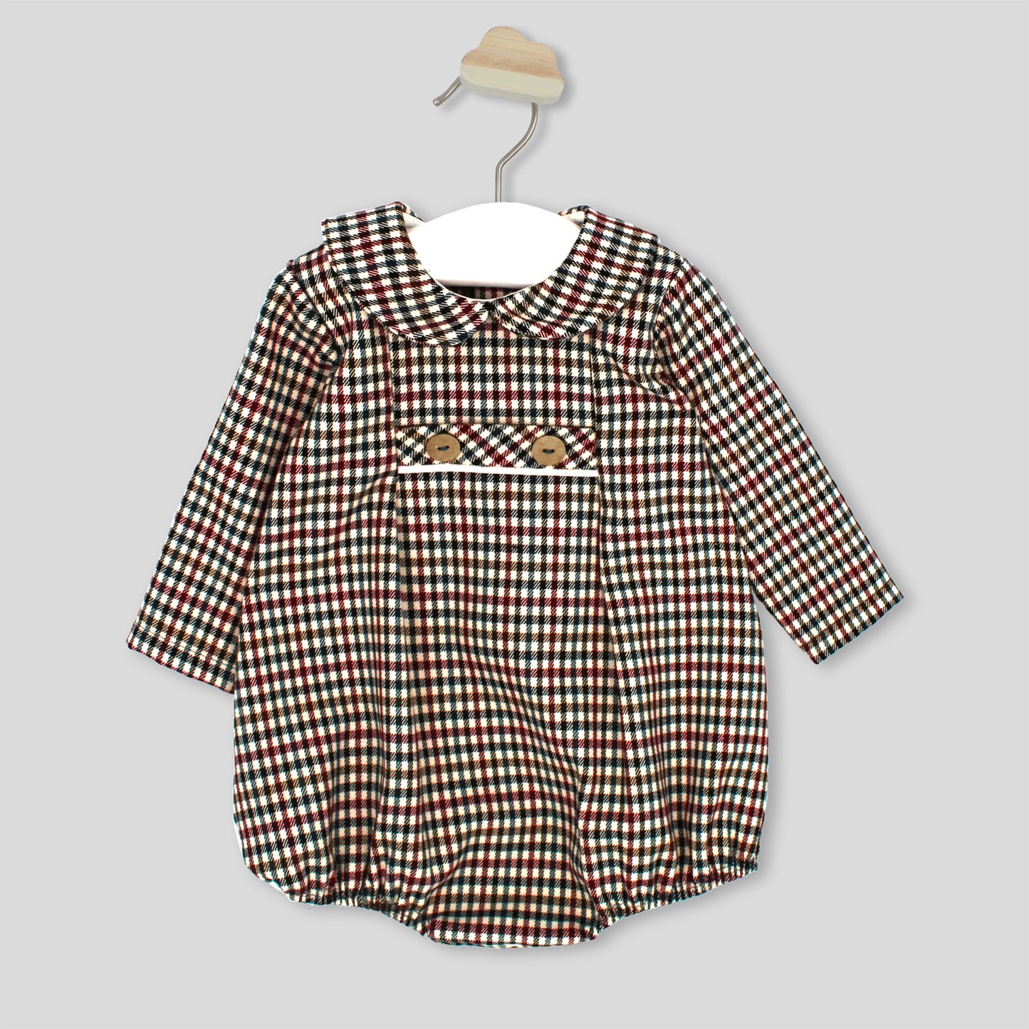 Rapife 5008 Burgundy Checked Romper AW26