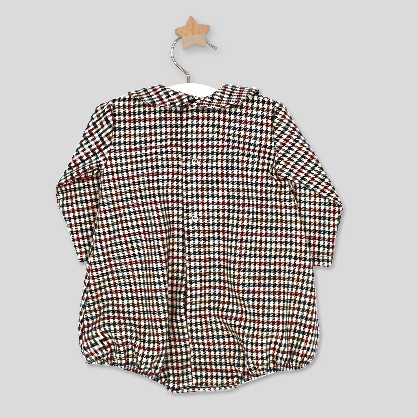 Rapife 5008 Burgundy Checked Romper AW26