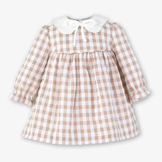 Miranda 508v Camel Checked Dress AW26 PREORDER