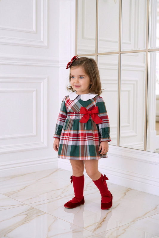 Miranda 518v Red/Green Checked Dress AW26 PREORDER