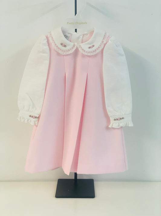 Pretty originals BD02357 pink Pinafore dress