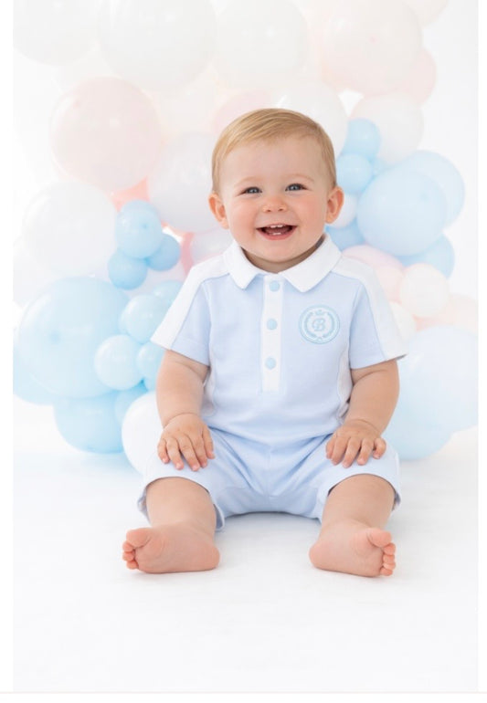 Blues Baby 3027 Blue/white Romper SS26