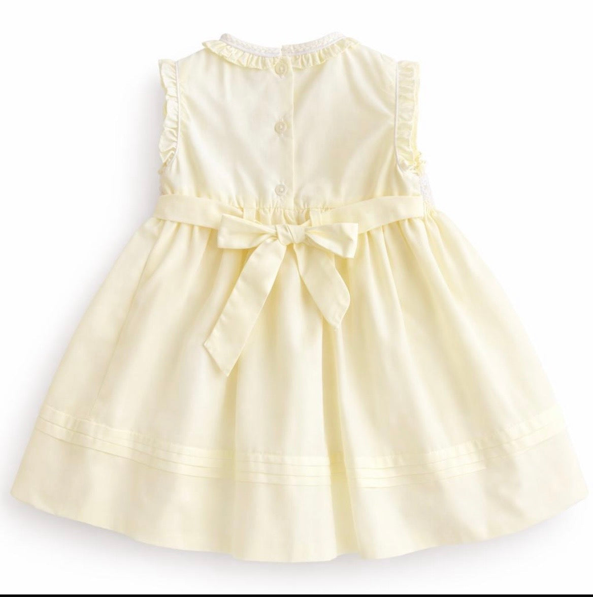 Sarah Louise 013819 Lemon Smocked Dress SS26