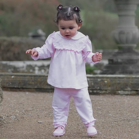 Emile Et rose 6524 Macey Baby Girls Pink Two Piece Outfit AW26