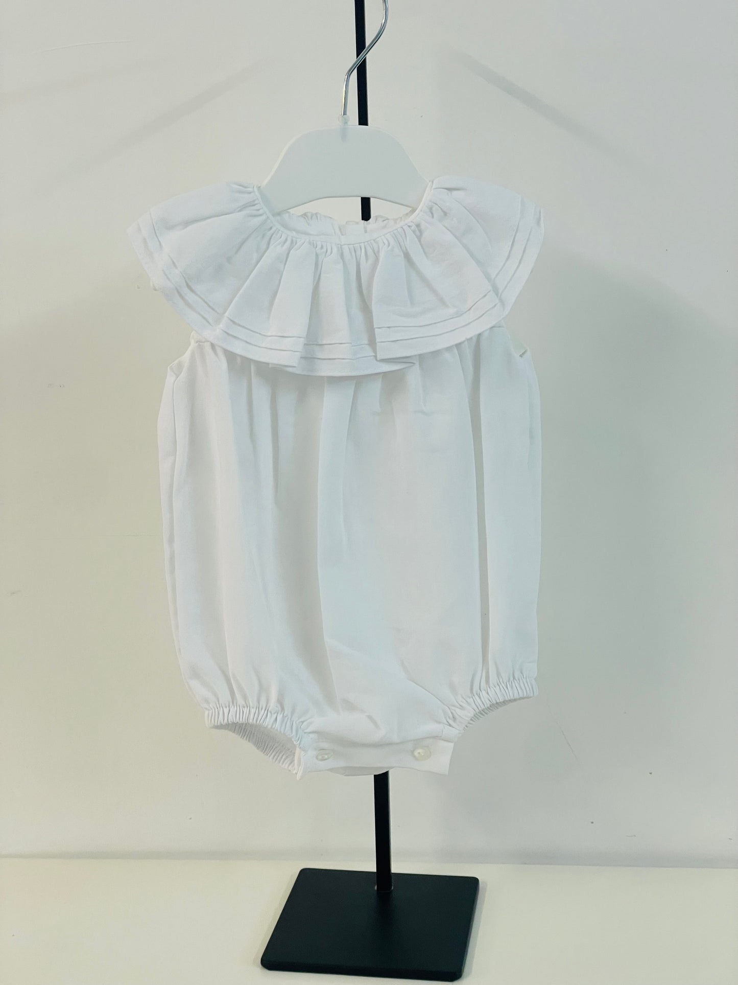 Adorable White Frill collar Romper SS26