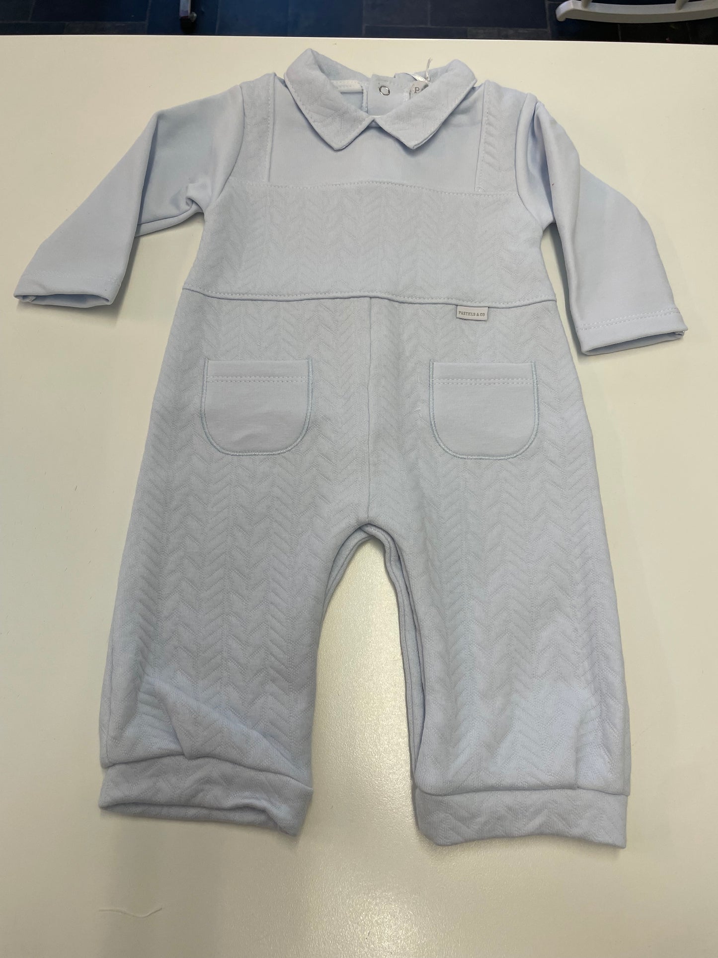 Pastel & co 30-01D Blue Dungaree Romper AW26