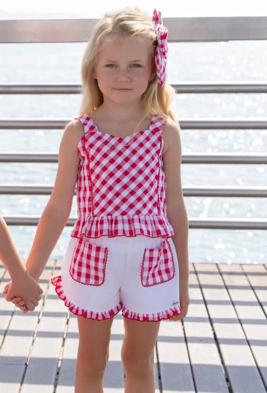 Miranda 616-23 red/white shirt set ss26 PREORDER