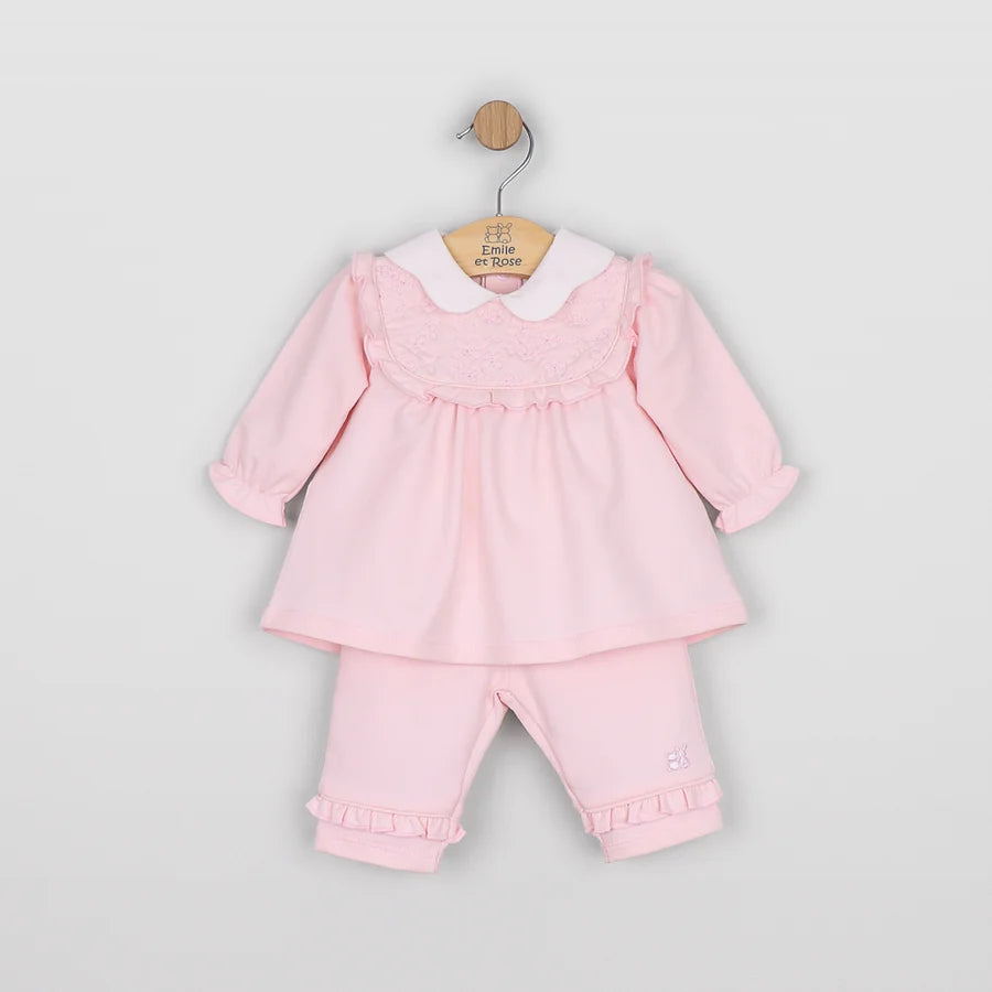Emile Et rose 6524 Macey Baby Girls Pink Two Piece Outfit AW26