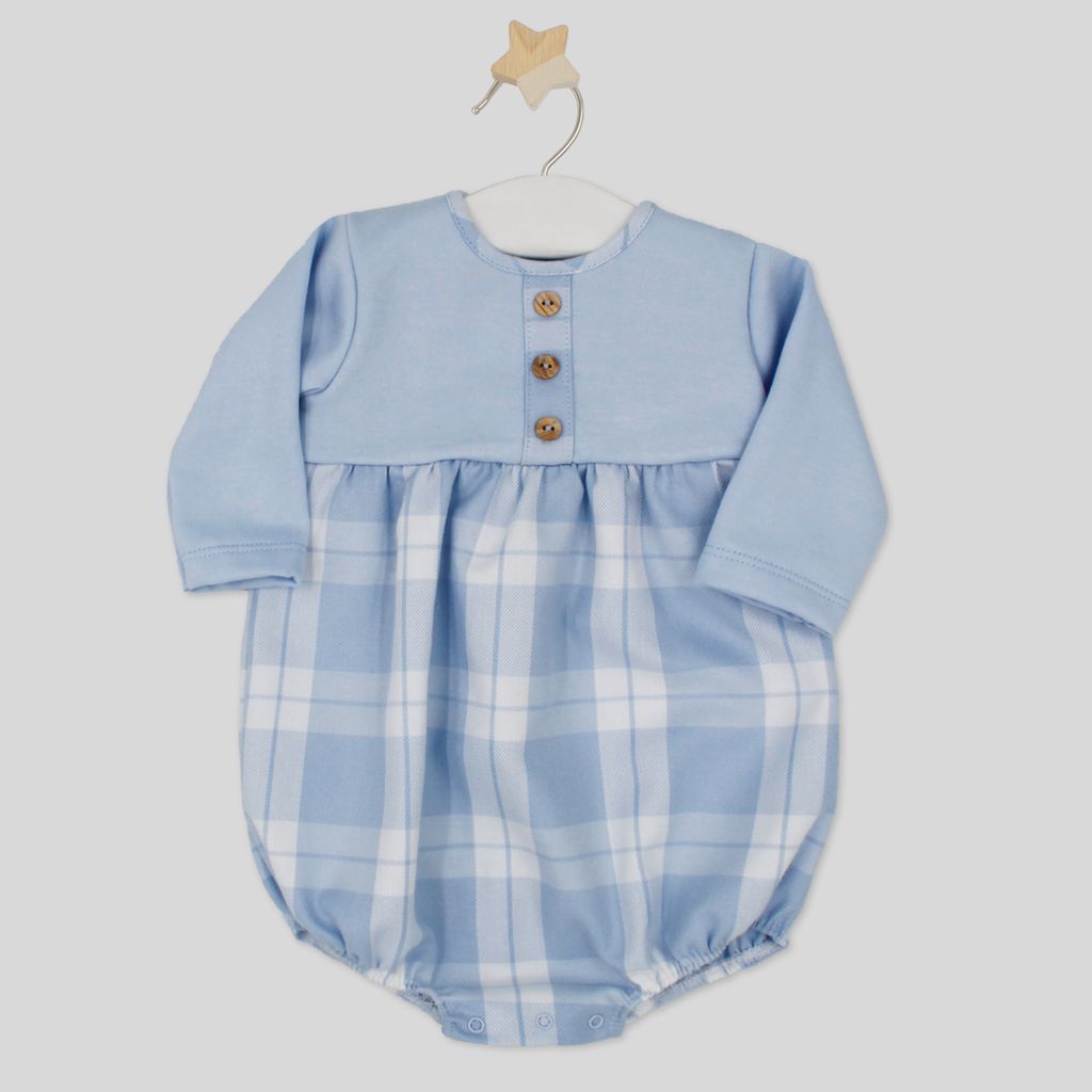 Rapife 4208 Blue Checked Romper