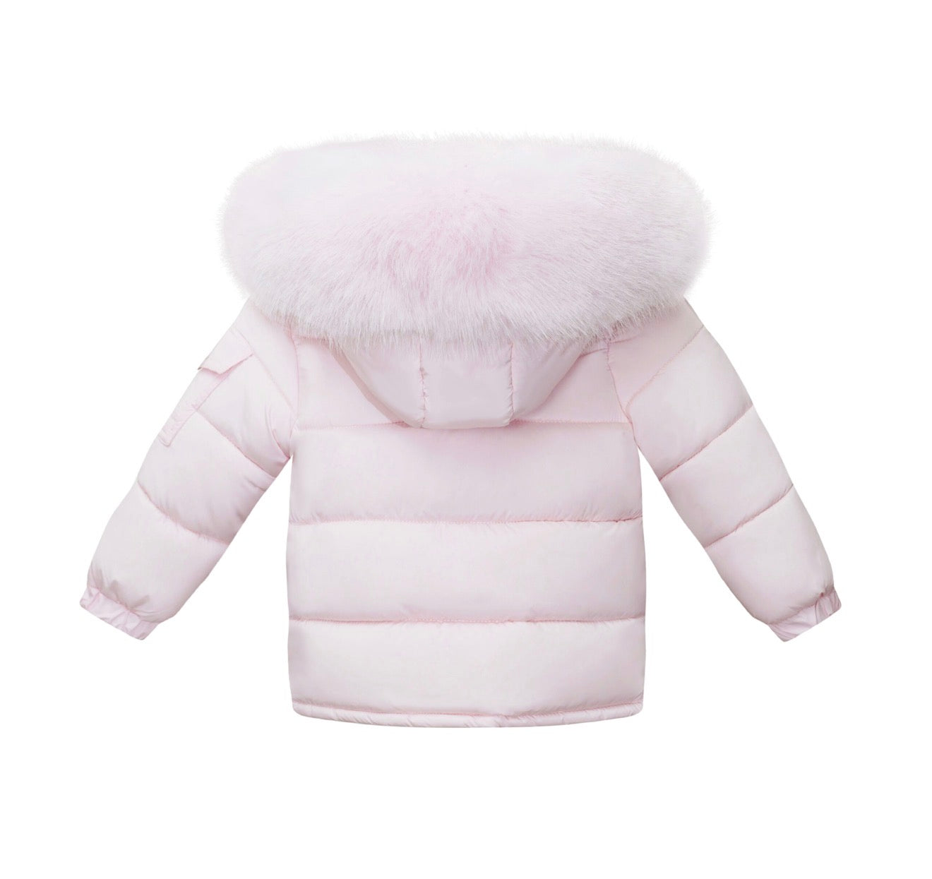 Baby Pink Fur Hood Girls Coat AW26 PREORDER