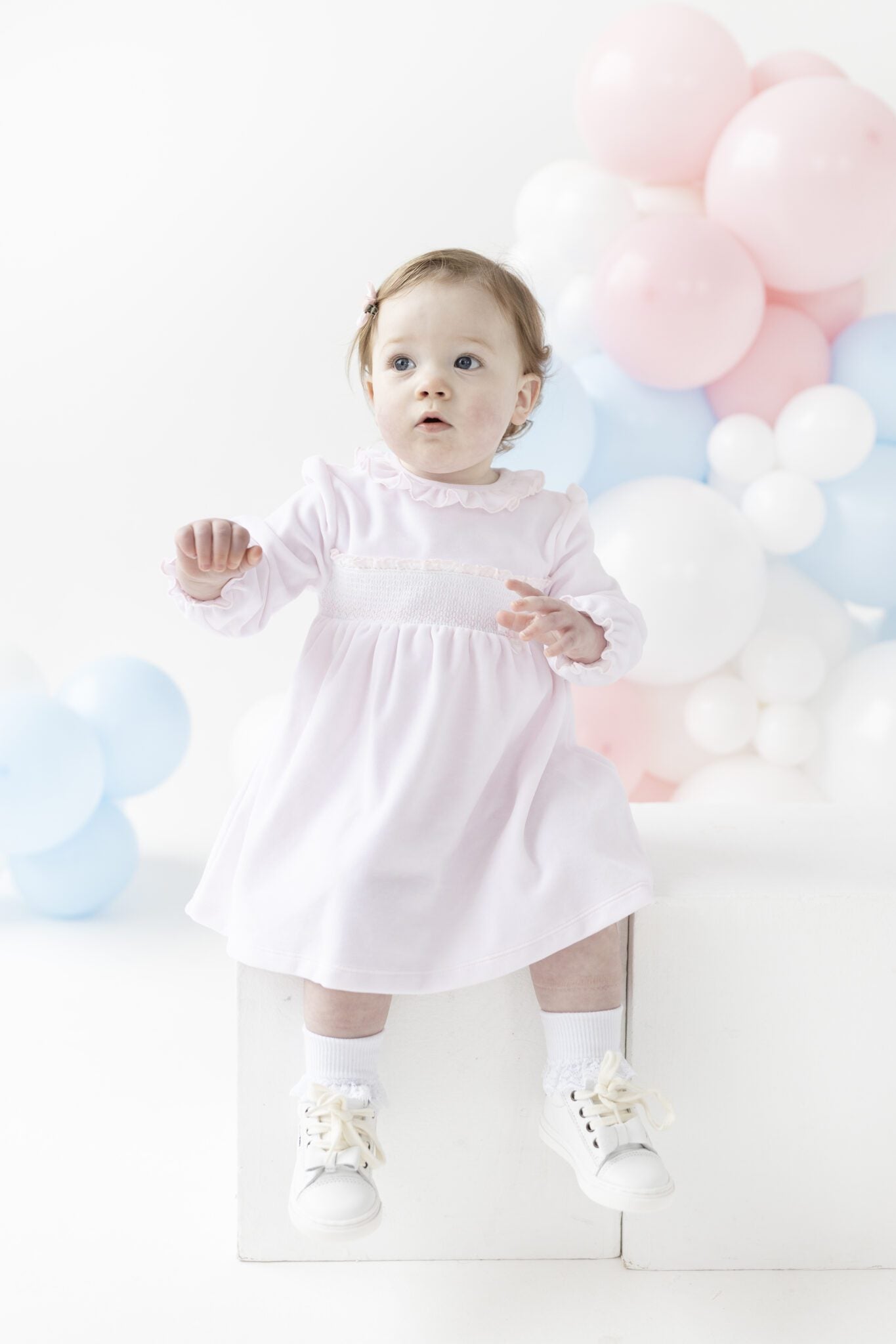 Blues Baby 2200 Pink Velour Dress