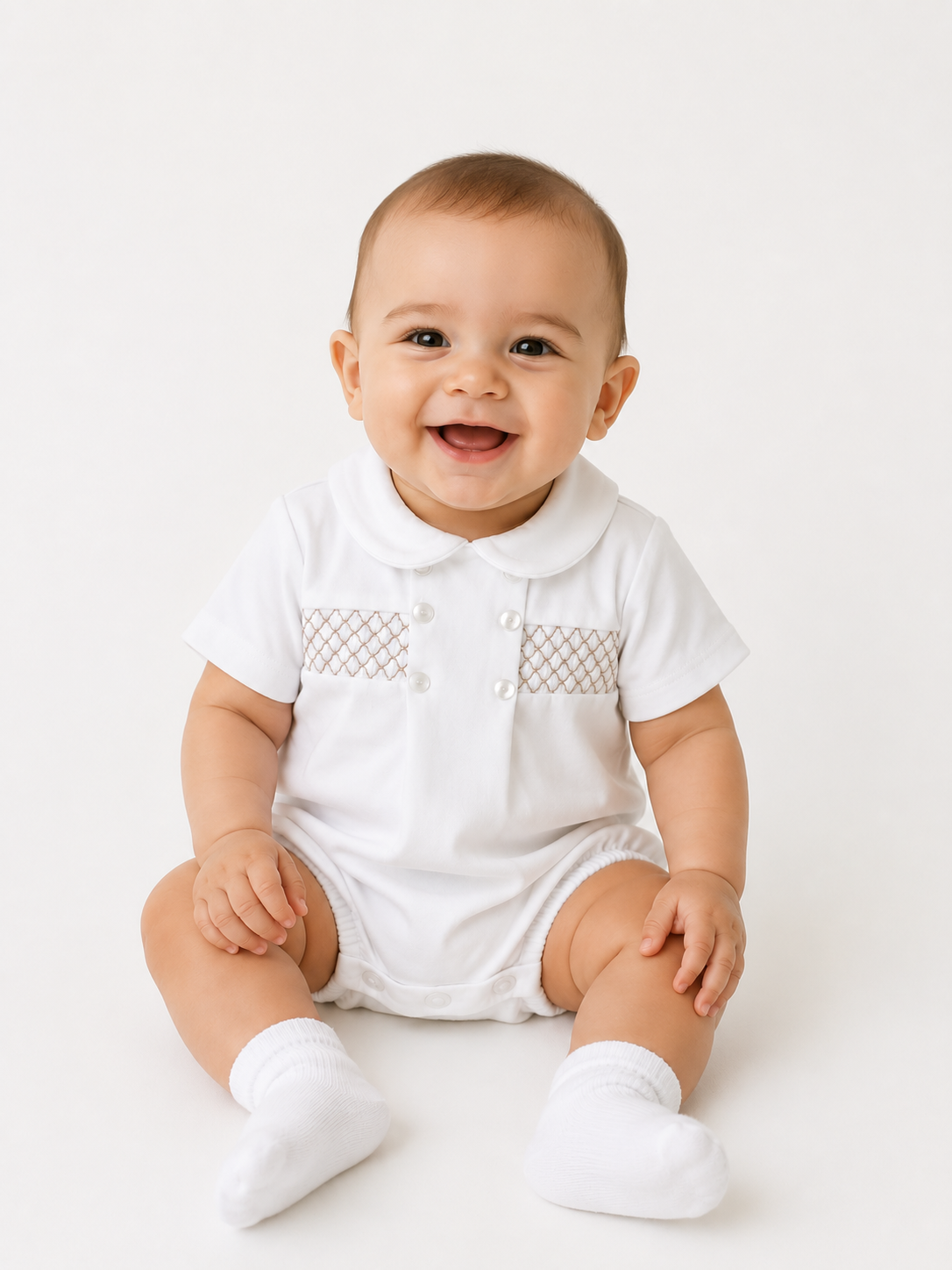 Adorable white/beige Romper SS26