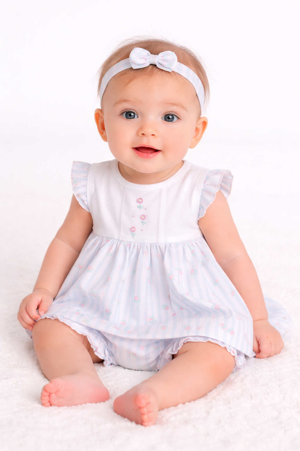 Pretty Originals BD02401 blue printed dress set SS26