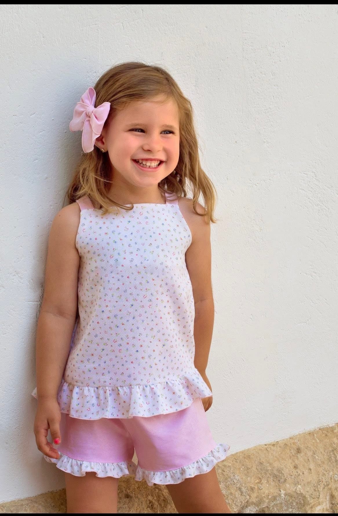Rapife 4251 pink floral short set ss26