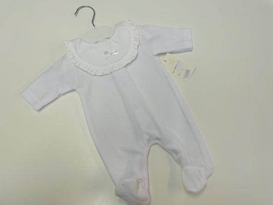 Adorable White Velour all in one SG146