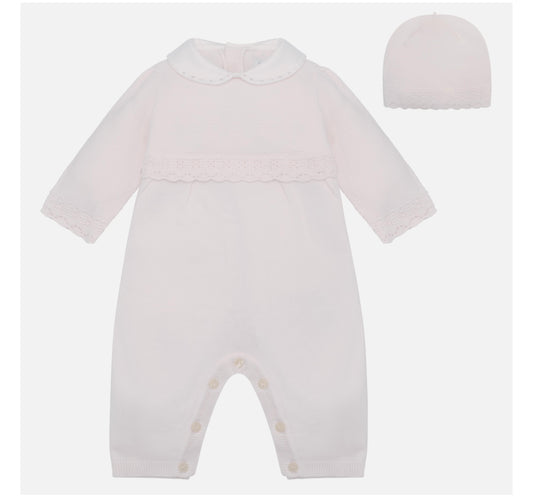 Emile Et rose 2632 Kat Pink Knit Romper Set