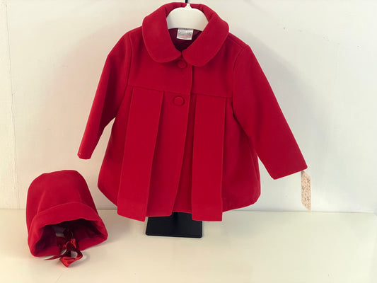 Adorable girls traditional tailored coat with bonnet C145