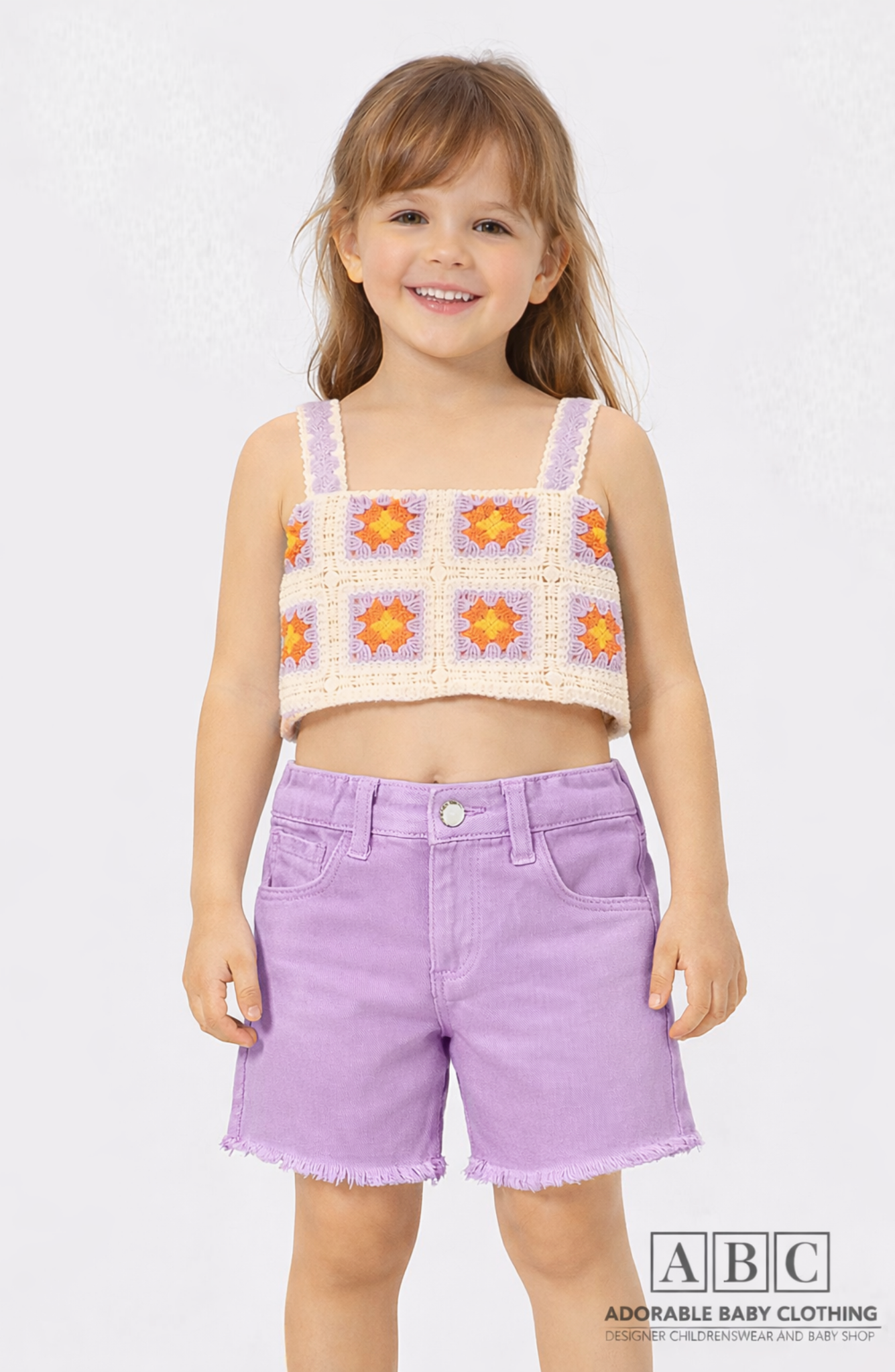 Mayoral 234-3029 Lilac Short Set SS26