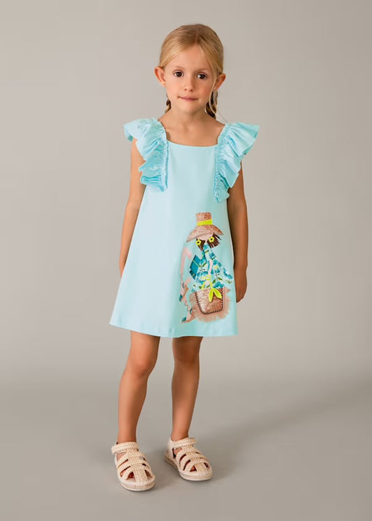 Mayoral 3943 Aqua dress SS26