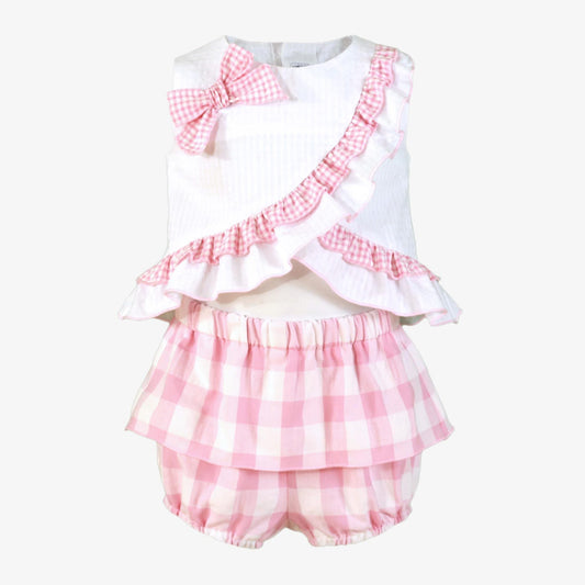 Miranda 502-23 Pink checked set SS26 PREORDER