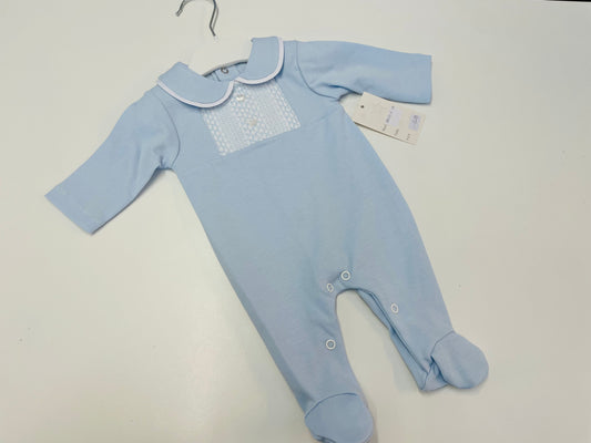 Adorable Blue/White Smocked Babygrow SG238