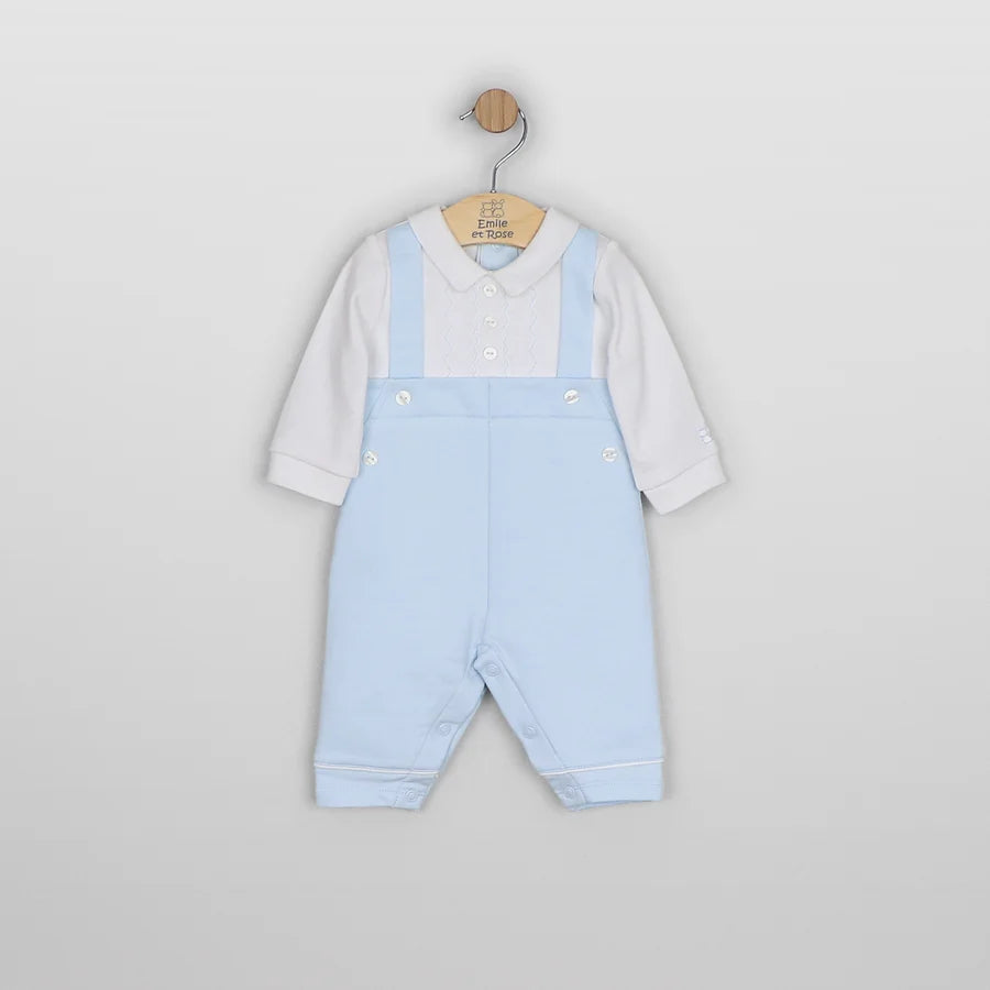 Emile Et Rose 2661 Maddox Boys Blue Mock Dungaree Set AW26