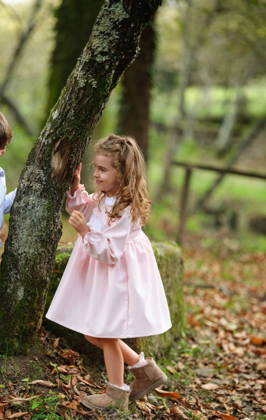 Deolinda 25420 Joan Pink Smocked Dress