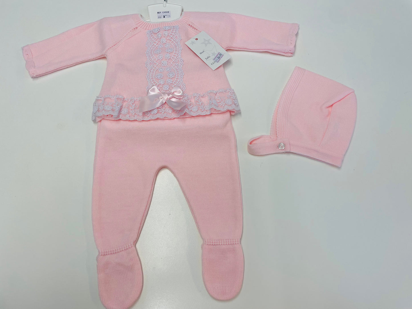 Adorable Pink knit 3pc set C9022