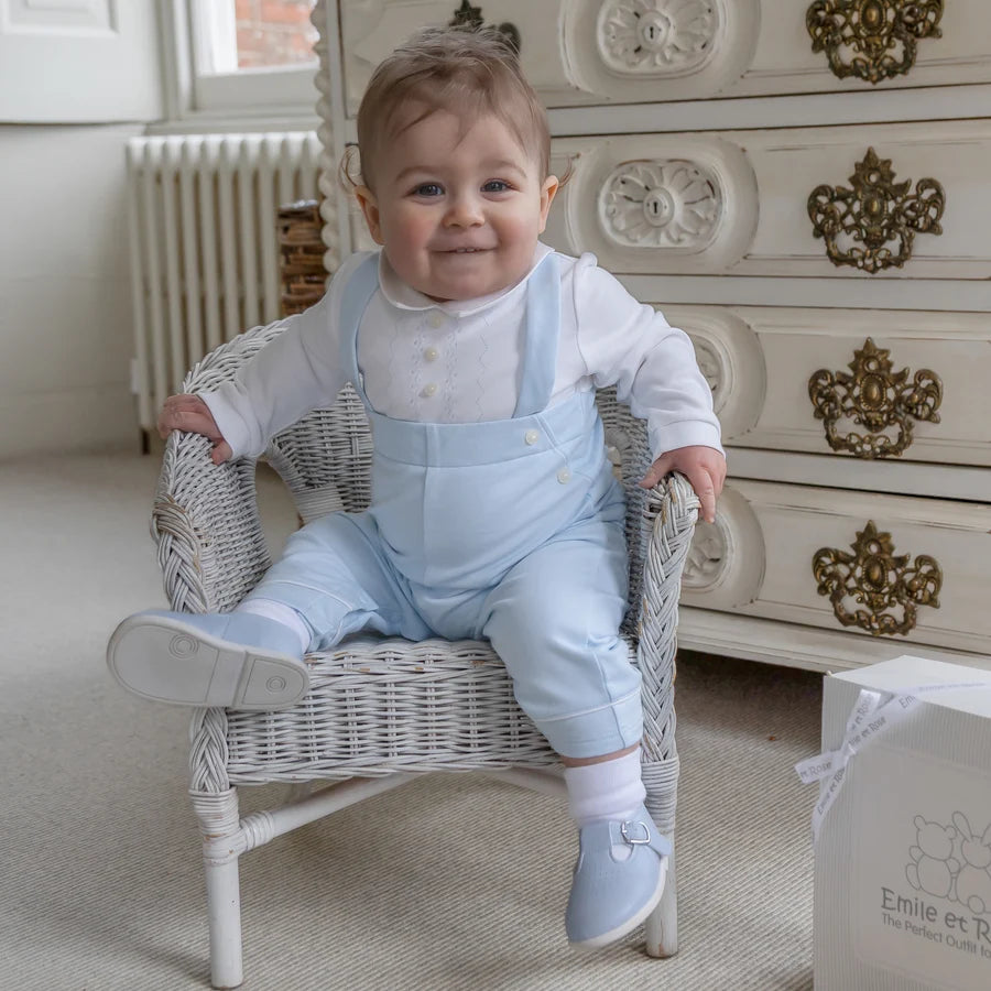 Emile Et Rose 2661 Maddox Boys Blue Mock Dungaree Set AW26