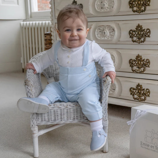 Emile Et Rose 2661 Maddox Boys Blue Mock Dungaree Set AW26