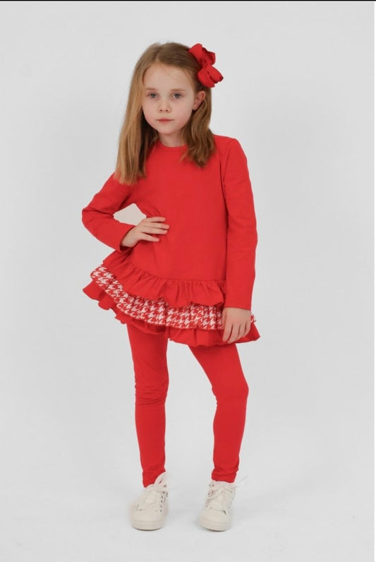 HK Fran Red Legging set