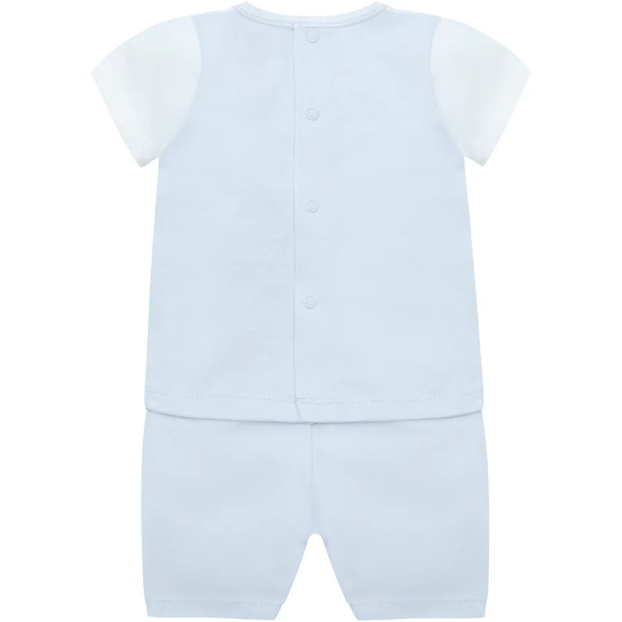 Emile Et rose 5397 Lyle Boys Blue Toybox Embroidery Top & Shorts Set