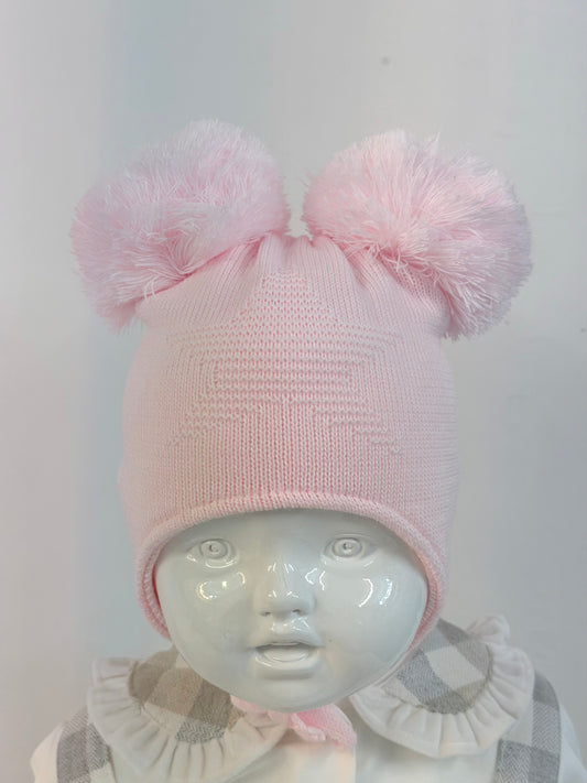 Pastel & co T-01A Pink Double pom Hat AW26