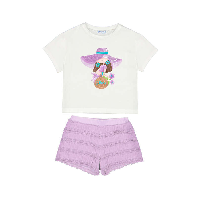 Mayoral 3231 Lilac Short Set SS26