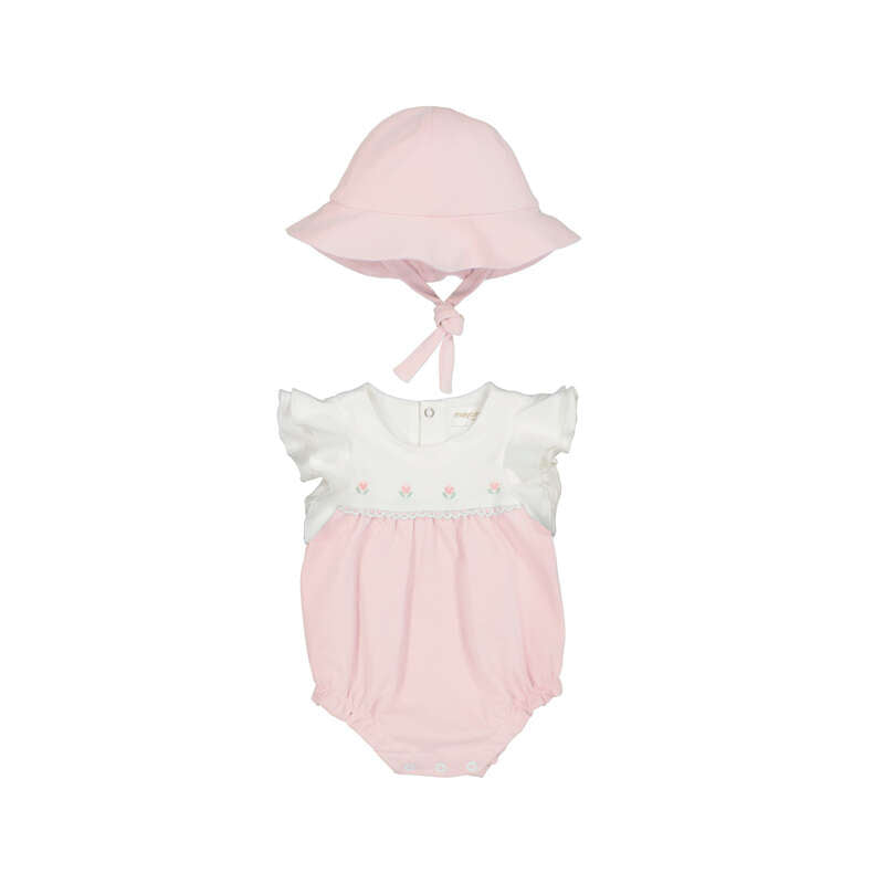 Mayoral 1602 pink romper set ss26 pre order