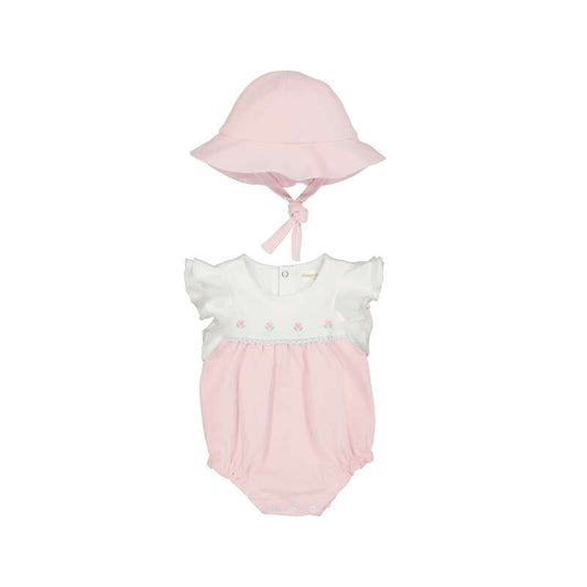 Mayoral 1602 pink romper set ss26 pre order
