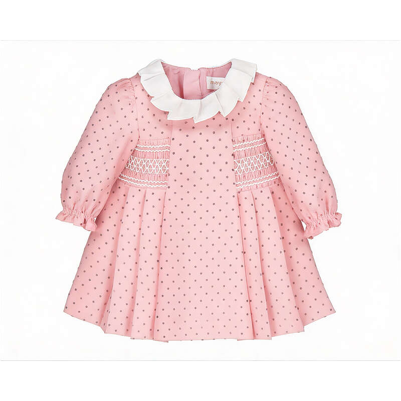 Mayoral 2818 Rose Flocked Dress AW26
